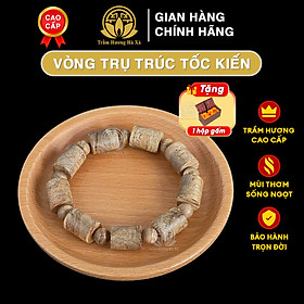Vòng tay trầm hương trụ trúc tốc kiến tự nhiên cao cấp đeo tay nam nữ phong thủy thu hút may mắn tài lộc Trầm Hương Hà Xá