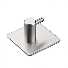 Combo 2 Móc treo đồ dán tường inox 304 siêu dính - tặng kèm miếng rửa chén silicon