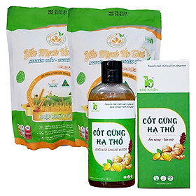 Combo 2 Gói Bột Yến Mạch Úc Tươi Nguyên Chất, Nguyên Cám, Nguyên Hạt Loại 1 Gói 1KG Tặng Kèm 1 Chai Cốt Nghệ Giảm Eo Tan Mỡ Bảo Nhiên (330ml) - Hỗ Trợ Giảm Cân Nhanh, An Toàn, Làm Đẹp Da, Tăng Cường Sức Khỏe