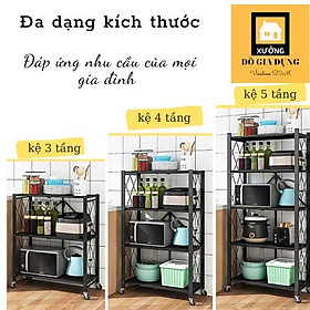 Kệ Để Đồ Đa Năng đựng Đồ Nhà Bếp [HÀNG LOẠI 1]- Không cần lắp ráp- Gấp Gọn dễ dàng- Có bánh xe xoay 360