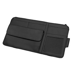 Car Visor Organizer Business Card Holder Multifunctional Practical PU Large Capacity Storage Pocket Mobile Phone Organizer for Document