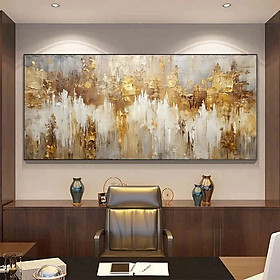 Tranh treo tường trừu tượng phong cách tối giản trang trí decor phòng khách