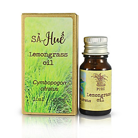 Tinh dầu Sả chanh Huế thương hiệu Làng Hạ 10ml (Lemongrass oil): Dùng để xông phòng, làm sạch không khí, xua đuổi côn trùng