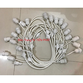 Mua Dây đèn trang trí đui đúc ngoài trời chống nước dài 10m 20 đui  không bóng