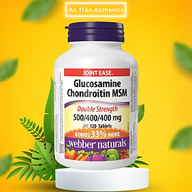 Viên Uống Bổ Khớp Webber Naturals Glucosamine Chondroitin MSM Hộp 120 Viên – Hàng Công Ty