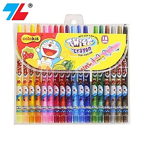 Bút sáp vặn Thiên Long Colokit Doraemon TCR-C05/DO - 18 màu - Không độc hại - Bút sáp siêu đẹp