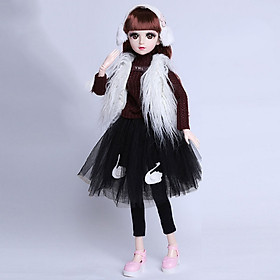 Búp bê cao 60 Cm 18 Khớp Mắt Ngọc - Sét Váy Áo Thiên Nga Đen Tuyệt Đẹp