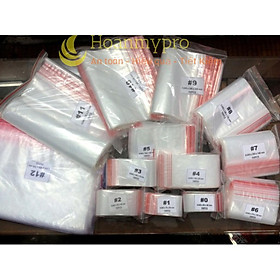 Mua Túi Zip Trong Chỉ Đỏ 1Kg Túi Zipper Bấm Miệng nhiều kích thước