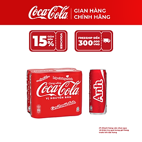 Lốc 6 Lon Coca-Cola Vị Nguyên Bản Original 320ml – Nước Ngọt Giải Khát, Coca-Cola Official Store