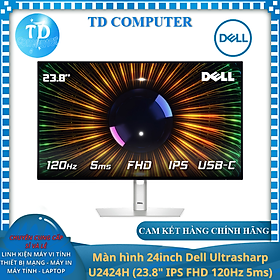 Màn hình máy tính 24inch Dell Ultrasharp U2424H (23.8" IPS FHD 120Hz 5ms, HDMI+DisplayPort+Type-C+Type-A) - Hàng chính hãng FPT phân phối