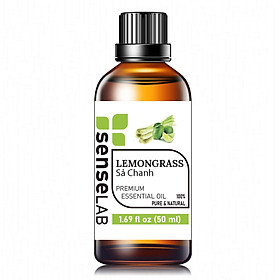 Tinh dầu Sả Chanh nhập khẩu SENSELAB (50ml). Tinh dầu thiên nhiên, Tinh dầu xông phòng giúp thanh lọc không khí, khử mùi, kháng khuẩn, đuổi muỗi, giải cảm, làm đẹp