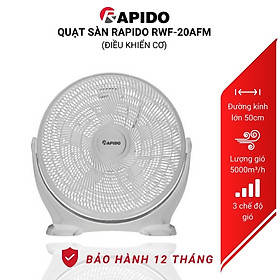 Mua Quạt sàn Rapido RWF-20AFM đường kính 50cm  siêu êm  cao cấp  bảo hành 1 năm - Hàng chính hãng