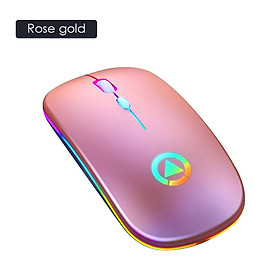 Chuột Không Dây RGB Bluetooth-Tương Thích Máy Tính Im Lặng Sạc Thiết Chuột Quang Chơi Game Máy Tính Laptop