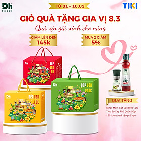 Hộp Quà Gia Vị Dh Foods - Combo 4 Hộp Quà Vạn An, Vạn Phúc, Vạn Lộc, Vạn Thịnh - Set Quà Tặng Người Thân, Bạn Bè Ý Nghĩa