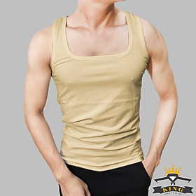 Áo thun ba lỗ nam 3 lỗ sát nách cổ vuông dáng ôm body tập gym chất thun co giãn U07