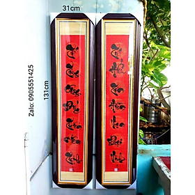 Mua Bộ 2 khung hoành phi câu đối . Câu đối thư pháp. câu đối tết  bàn thờ gia tiên