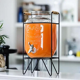 Bình thuỷ tinh đụng đồ uống có giá đỡ sang chảnh