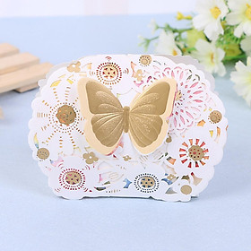 50Pcs Butterfly Pattern Paper Gift Box Candy Box for Wedding Birthday Party