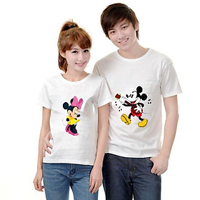 Áo đôi so cute in hình Mickey xinh xắn chất thun đẹp ( giá combo 2 áo)