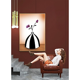 Mua Tranh Canvas Sơn dầu Tĩnh vật Bình hoa nghệ thuật hiện đại. (Bộ 1 bức)  Khung hợp nhôm chống ẩm  bền  đẹp  nhiều kích thước. Phù hợp nhiều không gian sang trọng