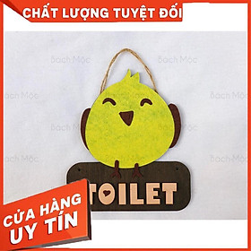 Biển gỗ toilet, wc trang trí nhà cửa xinh xắn