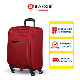 Vali Kéo Vải Du Lịch SAKOS VIVIAN 5 - Size S (20inch)/ Xách Tay (Cabin) - Khóa TSA - Chống Thấm, Trượt Nước - Hàng chính hãng