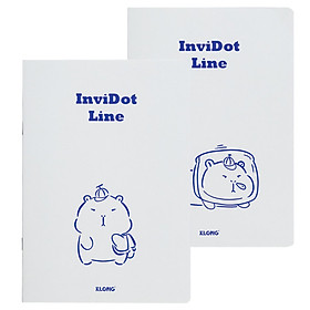 Vở kẻ ngang ghim InviDot Line Capybara B5 80 trang 70/76; MS: 856