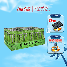 [TẶNG VOUCHER ESTEEM]  Lốc 24 Lon Nước Tăng Lực Giải Khát Monster Energy Ultra Paradise 355ml/Lon Sale 15.5 Coca-Cola Official Store