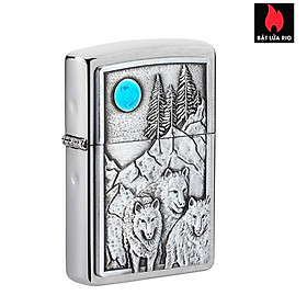 Bật Lửa Zippo 49295 – Zippo Wolf Pack And Moon Emblem Design