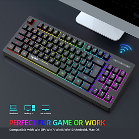 Mua Bàn Phím không dây led RGB L100 Black Chống ồn