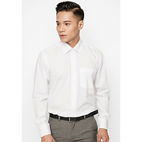 Áo Sơ Mi Dài Tay Màu Tencel-Spun Regular Fit 319 Vĩnh Tiến - VT5-G500- Trắng