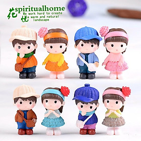 Mua Phụ kiện tiểu cảnh Cô bé  Cậu bé đáng yêu làm tiểu cảnh terrarium/ mô hình trang trí