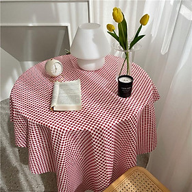 Khăn trải bàn/ thảm picnic hoạ tiết caro Retro, Vintage