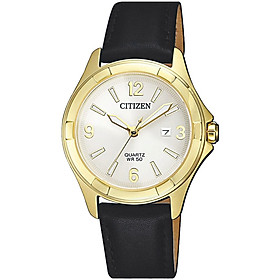 Đồng Hồ Nữ Citizen Dây Da EU6082-01A - Mặt Đen