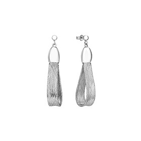 Bông Tai Vàng Trắng Ý 18K PNJ 0000W060784