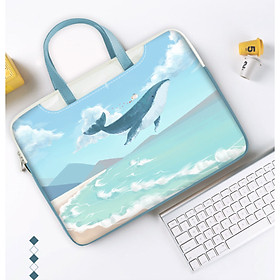 Túi da chống sốc laptop surface máy tính xách tay, túi đeo chéo công sở nữ cặp đựng laptop cute dễ thương chống nước