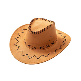 Western Cowboy Party Hat Cap Costume Accessories Multipurpose with Inner Circumference 58cm Wide Brim Stylish for Cowboy Fancy Dress Costume