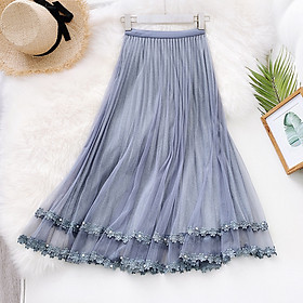 Chân váy tutu đính hoa lấp lánh sang trọng và dễ thương VAY57