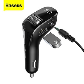 Tẩu sạc đa năng tích hợp phát nhạc từ USB dùng cho xe ô tô Baseus Streamer F40 AUX/FM Wireless MP3 Car Charger - Hàng chính hãng