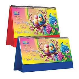 LỊCH TẾT 2026 - Lịch Để Bàn Ngang Không Note 2026 (25 x 12cm) (KV 12 Mẫu) - Màu Đế Ngẫu Nhiên