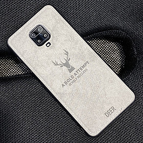 Ốp lưng cho Xiaomi Redmi Note 9S - Redmi Note 9 Pro giả da con hươu DEER - Nhựa dẻo TPU