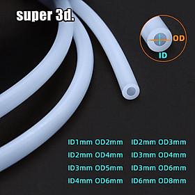 Máy in 3D Phần 1Meter Bowden Outruder PTFE Tube Tube cho J-Head Hotend V5 V6 1.75mm /3mm Filament ID 2 mm OD 4mm