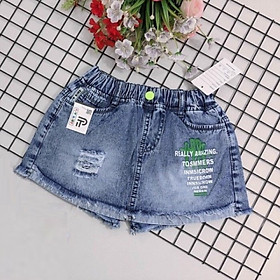 G00000214 21-31kg Quần short jean giả váy dễ thương cho bé gái