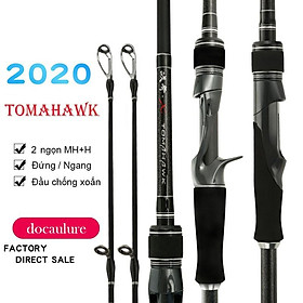 Cần câu lure máy đứng và máy ngang Tomahawk 2 ngọn MH + H