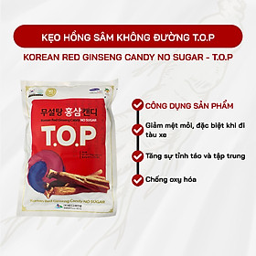 Kẹo Hồng Sâm Không Đường T.O.P Hàn Quốc - Hỗ Trợ Tăng Đề Kháng, Giảm Say Tàu Xe, Không Gây Tăng Đường Huyết