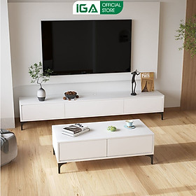 Bàn trà sofa thông minh tone trắng phong cách hiện đại thương hiệu IGA - GP319