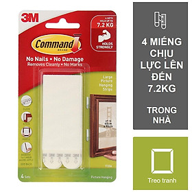 Bộ 8 Miếng dán treo tranh Command 3M tải trọng 7.2kg độ bền cao, bám cực chắc, tháo cực dễ