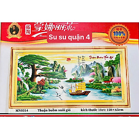 Mua Tranh thêu chữ thập Thuận buồm xuôi gió MN0314  kích thước 150*65 cm  11CT thêu 3 sợi