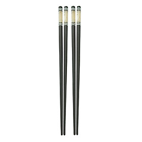 Bộ 2 đôi đũa mun ghép ốc TABAFACO