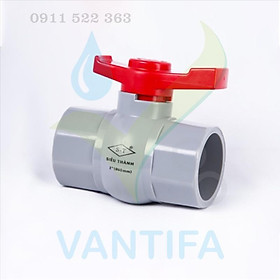 Van tay đỏ, van khóa nước PVC 60mm, 76mm, 90mm - 60mm